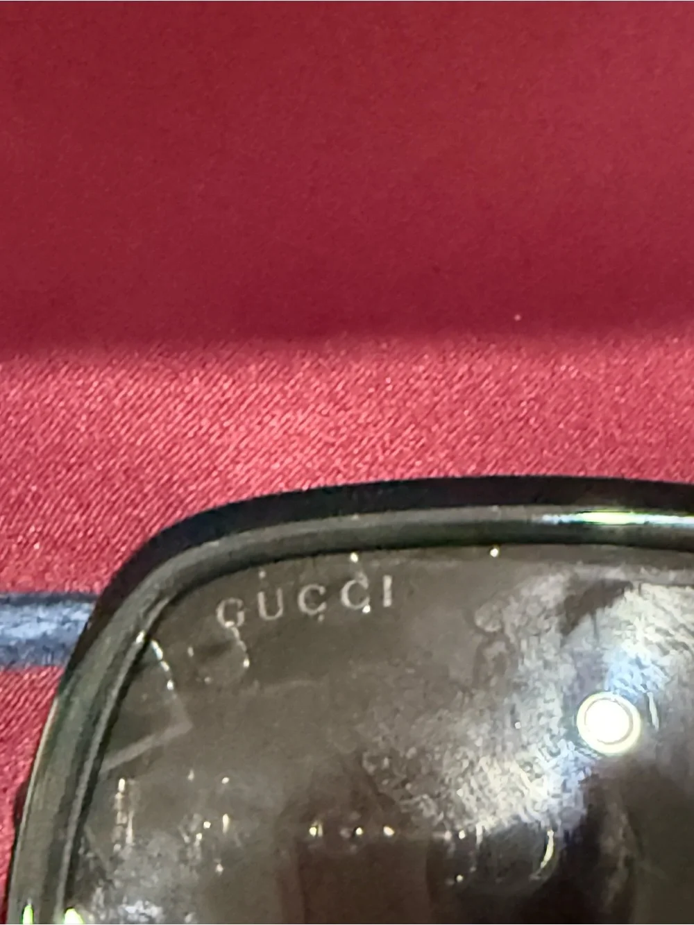 Gucci Black Square Sunglasses with Dark Lenses